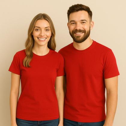 Imagem de KiT 2 Camisetas Casal 100% Algodão 30.1