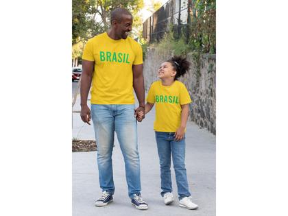 Imagem de Kit 2 camisetas copa do Mundo Pai e Filho infantil e Adulto Brasil Hexa 2022