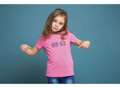 Imagem de Kit 2 Camisetas Ctrl C + Ctrl V Tal Pai Mãe Filho Body Baby