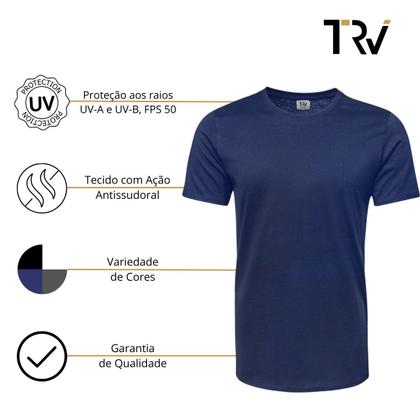 Imagem de Kit 2 Camisetas Dry Fit Premium Básica Academia Esporte UV50