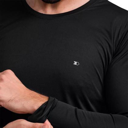 Imagem de Kit 2 Camisetas Dry fit Sandrini Masculina Manga Longa Leve UV Academia Esportivo