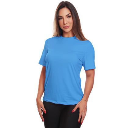 Imagem de Kit 2 Camisetas Feminina Dry Básica Lisa Proteção Solar UV Térmica Blusa Academia Esporte Camisa