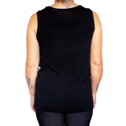 Imagem de Kit 2 Camisetas Femininas Regatas Básicas Peças Sortidas Costas em Preto Viscolycra PP ao Plus Size