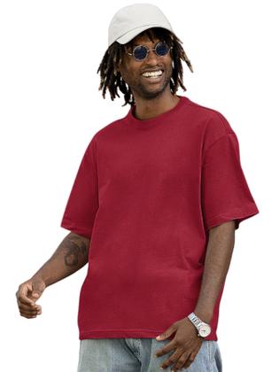 Imagem de KIT 2 Camisetas Lisa PRETA E VINHO 100% Algodão Premium Streetwear Oversized Urban Style