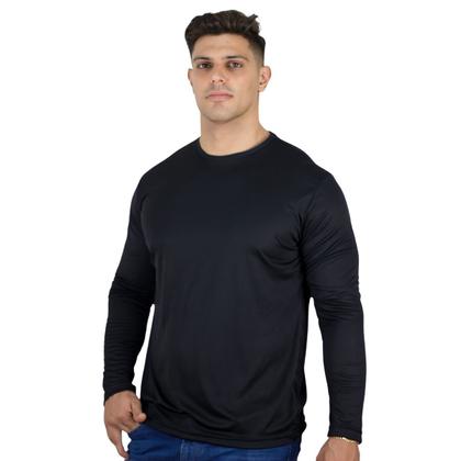Imagem de Kit 2 Camisetas Manga Longa Masculina Proteção UV Dry Fit 50