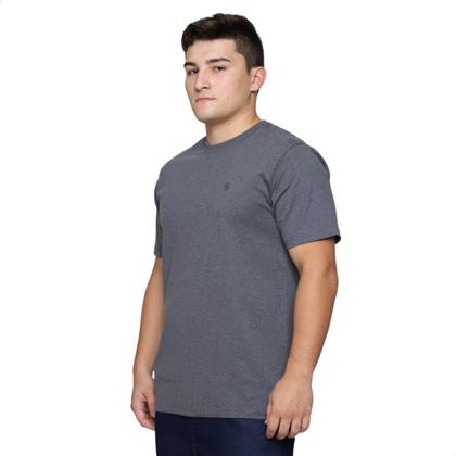 Imagem de Kit 2 Camisetas Masculina Lisa Premium Algodão Básica Tradicional T-Shirt 