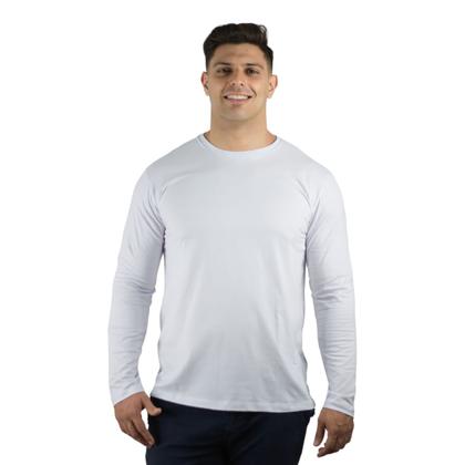 Imagem de Kit 2 Camisetas Masculinas Manga Longa 100%  Algodão Premium