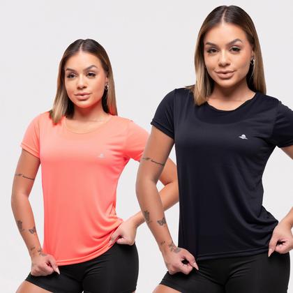Imagem de Kit 2 Camisetas Poliamida Feminina Fitness Academia Treinar