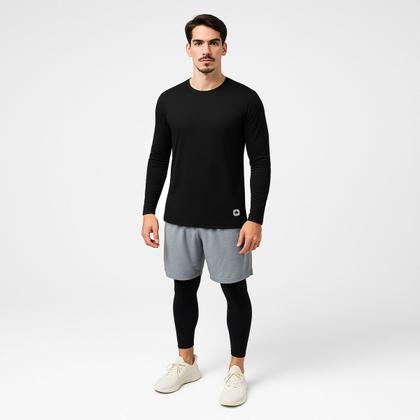 Imagem de Kit 2 Camisetas Térmicas Masculina Segunda Pele Camisa Uv50+