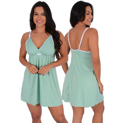 Imagem de Kit 2 Camisola Amamentação Suede Pós Parto Mamãe Bebê Fecho em Click