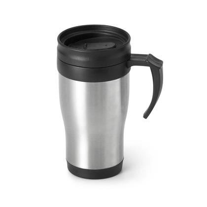 Kit 2 Caneca Termica Para Cafe Com Alça Inox Com Tampa Parede Dupla Cerveja 400ml - Bene Casa Imagem de Kit 2 Caneca Termica Para Cafe Com Alça Inox Com Tampa Parede Dupla Cerveja 400ml