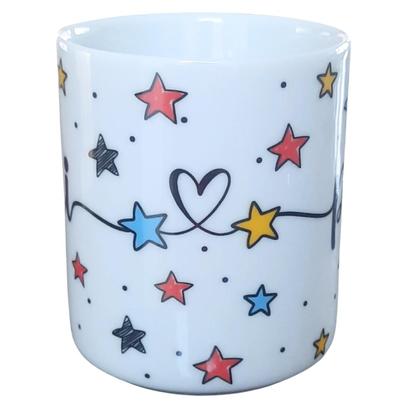 Imagem de Kit 2 Canecas 300ml Pai - Porcelana - Decoração Estrela