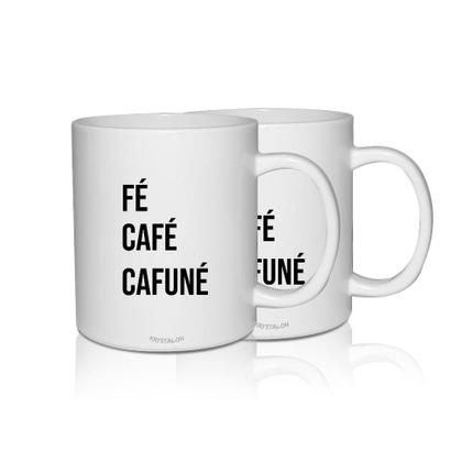 Imagem de Kit 2 Canecas Brancas Personalizadas Para Home Office Cafuné