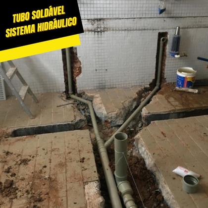 Imagem de Kit 2 Cano Tubo Pvc Soldável Marrom 25mm 1 Metro Hidráulic