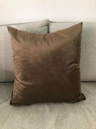 Imagem de Kit 2 Capa Almofada Veludo Lisa 43x43 ZIPER