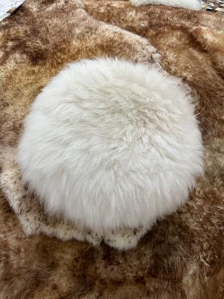 Imagem de kit 2 Capa Assento Banco Mocho Banqueta De Lã De Ovelha Natural