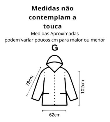 Imagem de Kit 2 Capa De Chuva Transparente Capuz Plus Size Tamanho G com bolso unissex resistente reutilizavel