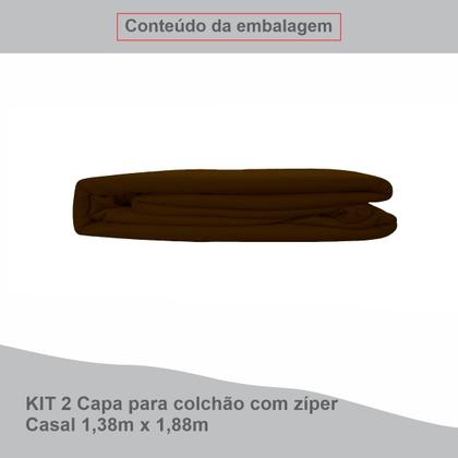 Imagem de Kit 2 Capa de Colchão Casal em Malha com Ziper Arte Cazza