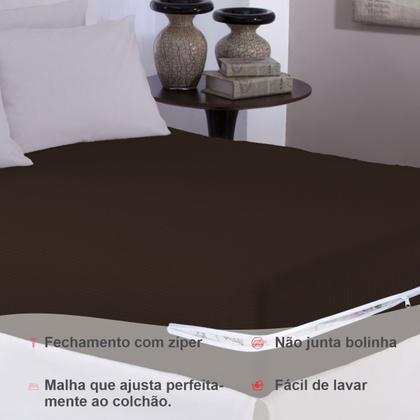Imagem de Kit 2 Capa de Colchão Casal em Malha com Ziper Arte Cazza