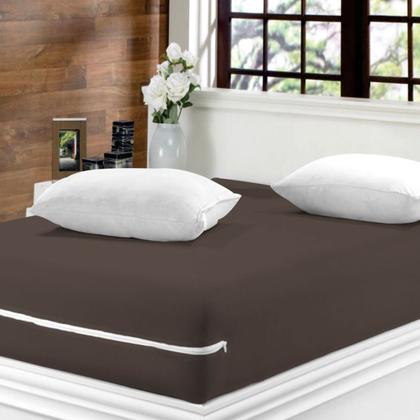 Imagem de Kit 2 Capa de Colchão Casal em Malha com Ziper Arte Cazza