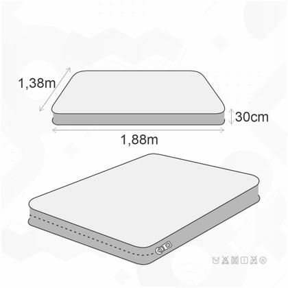 Imagem de Kit 2 Capa de Colchão Casal em Malha com Ziper Arte Cazza