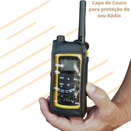 Imagem de Kit 2 Capa De Couro com Clip Para Rádio Comunicador T400BR T470BR