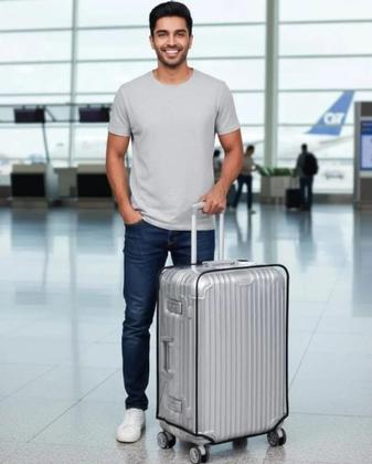 Imagem de kit 2 Capa De Mala Resistente Agua Transparente Grande Gg 32kg