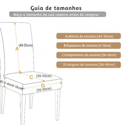 Imagem de Kit 2 Capa Elástica Para Cadeira Mesa de Jantar Estampas Variadas Tecido de Luxo