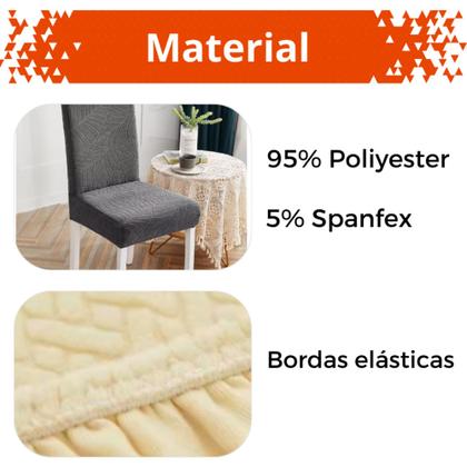Imagem de Kit 2 Capa Elástica Para Cadeira Mesa de Jantar Estampas Variadas Tecido de Luxo