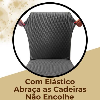 Imagem de Kit 2 Capa Elástica Para Cadeira Mesa de Jantar Estampas Variadas Tecido de Luxo