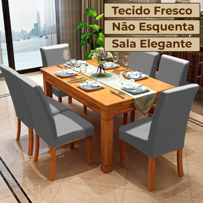 Imagem de Kit 2 Capa Elástica Para Cadeira Mesa de Jantar Estampas Variadas Tecido de Luxo