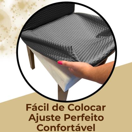 Imagem de Kit 2 Capa Elástica Para Cadeira Mesa de Jantar Estampas Variadas Tecido de Luxo