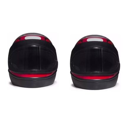 Imagem de Kit 2 Capacete San Marino Automático Grafic Vermelho Com Viseira Extra
