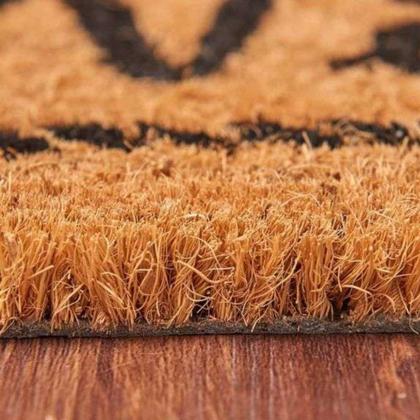 Imagem de Kit 2 Capacho Fibra Natural de Coco Bem Vindo Azul