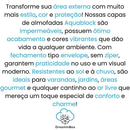 Imagem de Kit 2 Capas Almofada Impermeáveis 45x45 para Área Externa