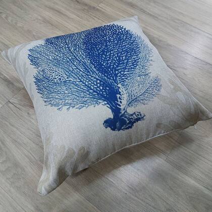 Imagem de Kit 2 Capas Almofada Linho Cavalo Marinho e Coral Mar 43x43