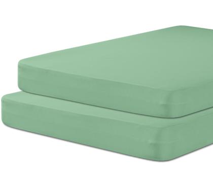Imagem de Kit 2 Capas Colchão Protetora Casal 20cm Altura Com Zíper Malha Algodão
