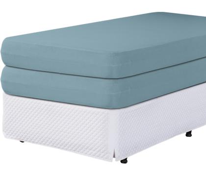 Imagem de Kit 2 Capas Colchão Solteiro Protetora 20cm Altura Com Zíper Malha Algodão