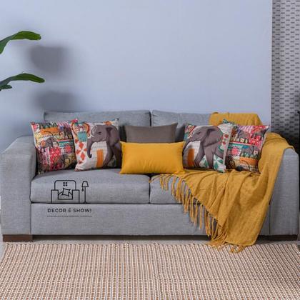 Imagem de Kit 2 Capas de Almofada Decorativa Linho Para Sala Quarto Luxo
