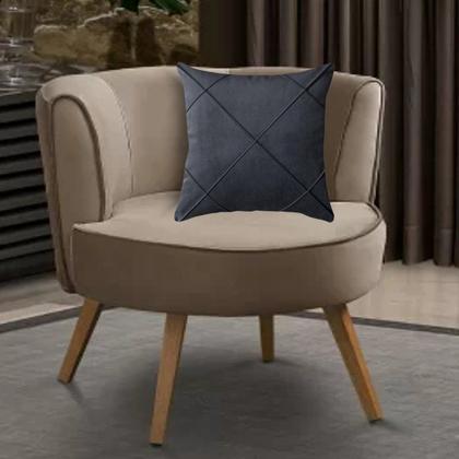 Imagem de Kit 2 Capas para Almofada Drapeada em Veludo Quadrada 43x43 com Enchimento 50x50 Várias Cores