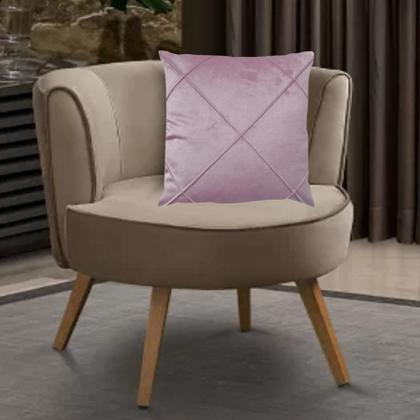 Imagem de Kit 2 Capas para Almofada Drapeada em Veludo Quadrada 43x43 com Enchimento 50x50 Várias Cores