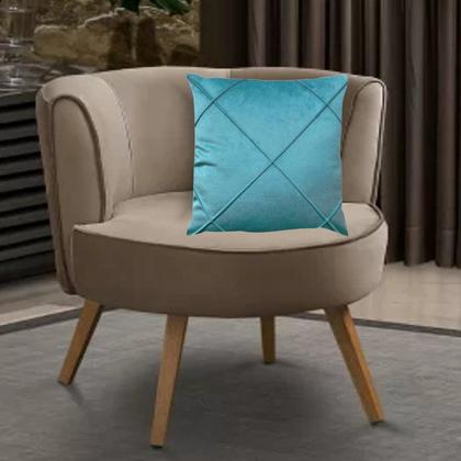 Imagem de Kit 2 Capas para Almofada Drapeada em Veludo Quadrada 43x43 com Enchimento 50x50 Várias Cores