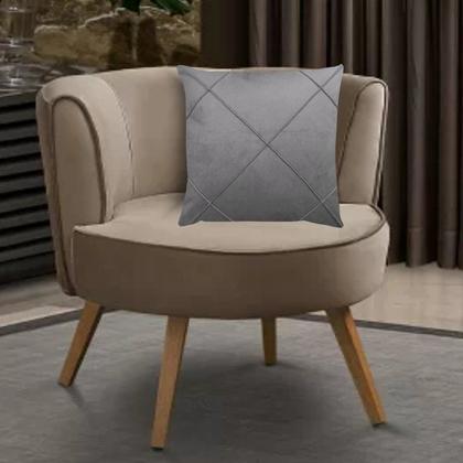 Imagem de Kit 2 Capas para Almofada Drapeada em Veludo Quadrada 43x43 com Enchimento 50x50 Várias Cores