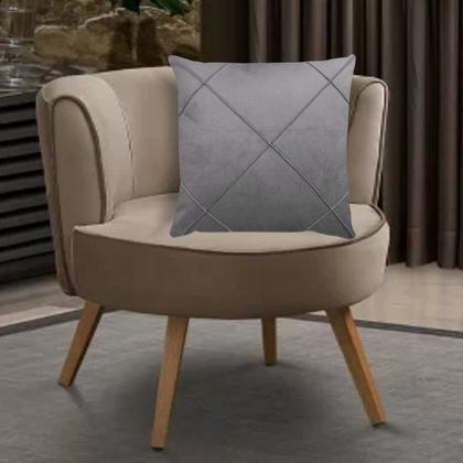 Imagem de Kit 2 Capas para Almofada Drapeada em Veludo Quadrada 60x60 com Enchimento