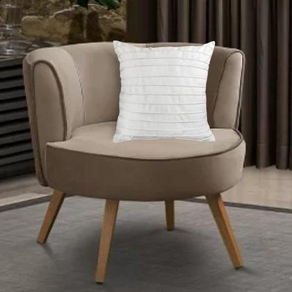 Imagem de Kit 2 Capas para Almofada Drapeada Line em Veludo 43x43 com Enchimento 50x50