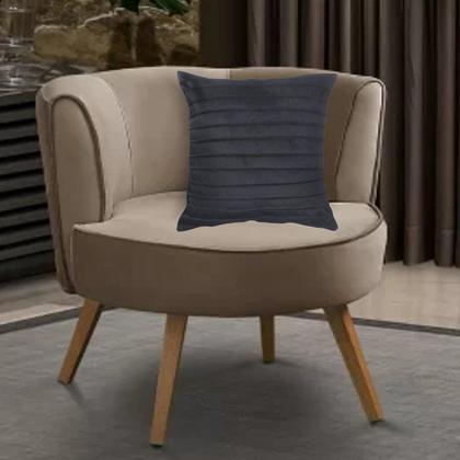 Imagem de Kit 2 Capas para Almofada Drapeada Line em Veludo 43x43 com Enchimento 50x50