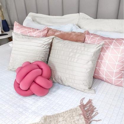 Imagem de Kit 2 Capas para Almofada Drapeada Line em Veludo 50x30 com Enchimento 55x35