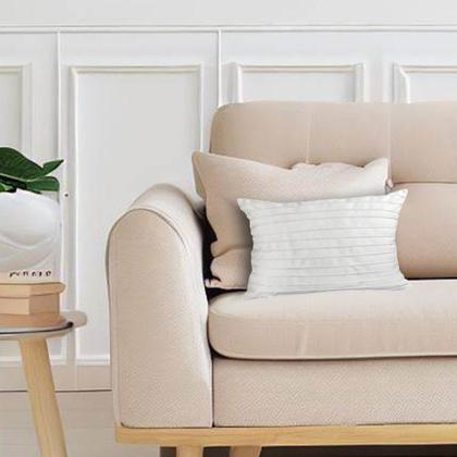 Imagem de Kit 2 Capas para Almofada Drapeada Line em Veludo 50x30 com Enchimento 55x35