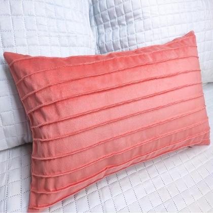 Imagem de Kit 2 Capas para Almofada Drapeada Line em Veludo 50x30 com Enchimento 55x35