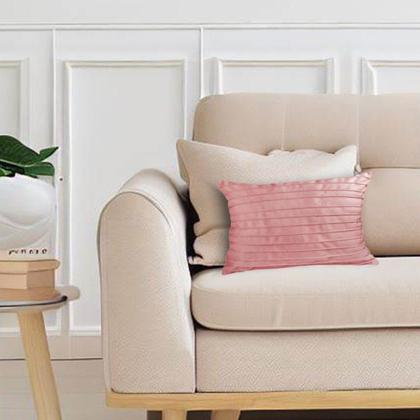 Imagem de Kit 2 Capas para Almofada Drapeada Line em Veludo 50x30 com Enchimento 55x35